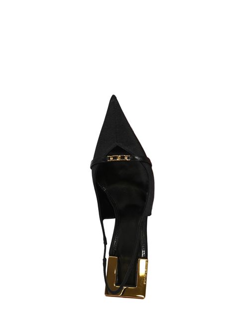 Slingback in satin con tacco scultura Elisabetta Franchi | SA29L61E2110